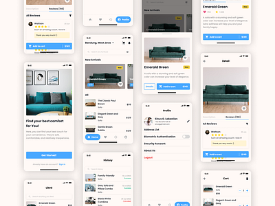 Sofa Furniture Shop app design mobile app mobile design ui ux