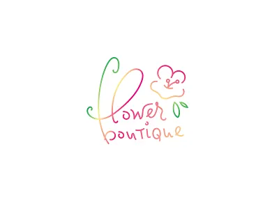 Flower boutique logo boutique branding floral florist flower identity logo logotype vector