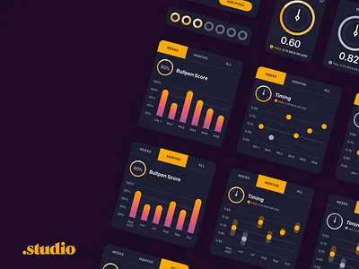 Graphs & Charts charts graphs infographic stats ui yellow