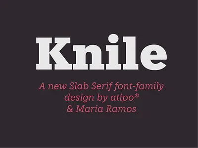 knile font clean design free resource slab serif ui