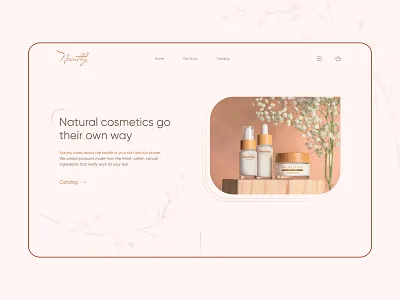 Design concept of natural cosmetics branding cosmetics design illustration natural tenderness ui web design