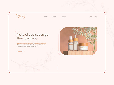Design concept of natural cosmetics branding cosmetics design illustration natural tenderness ui web design