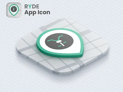 RYDE App Icon (Own idea) #DailyUI Day 5 app branding dailyui design icon iconapp illustration logo typography ui ux vector