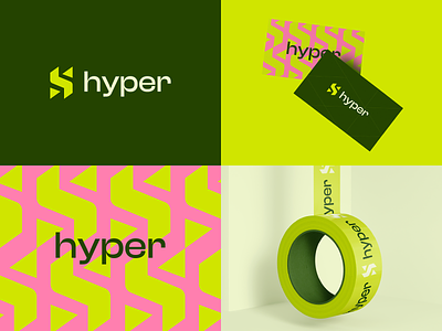 Hyper Branding abstract ai bold branding corporate data fast finance fintech futuristic growth h letter logo minimal money payment quick vibrant wallet