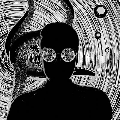 Cosmic Horror - Self Portrait 3d 3d illustration animation black black and white branding cosmic horror creepy creepypasta design graphic design horror illustration logo tentacles ui vector