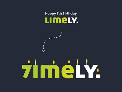 7th Anniversary anniversary birthday branding limely logo speciallogo