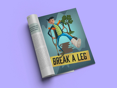 Break a leg - English idiom illustration book children illustration illustrator