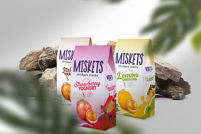 Miskets - Package Design for Chickpea Snacks branding design graphic design illustration package package design