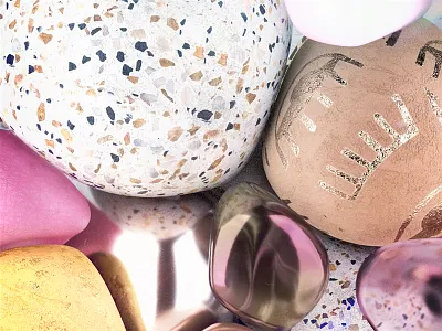 Cute 3D 3d design forms pattern pink prisme stone