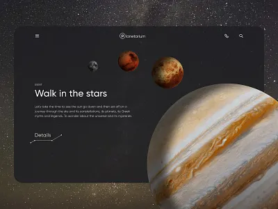 Planetarium concept design #2 branding design illustration logo planet planetarium space typography ui ux web design