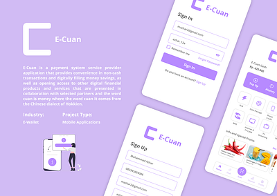 E-Cuan ewallet figma indonesia mobileapp uidesign uiux uxdesign