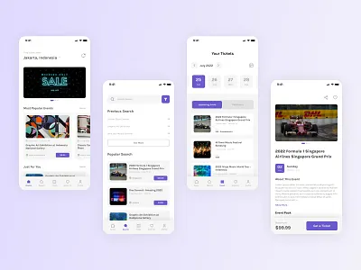 Event Ticket App UI Design app design event ticket ui ux