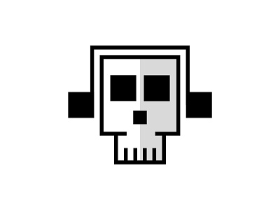 Skelly DJ adobe illustrator dj logo skeleton skull