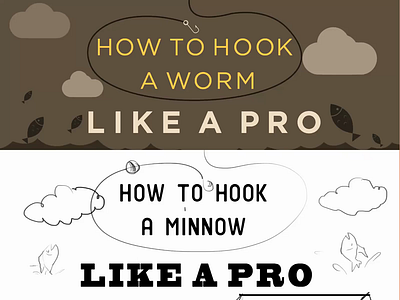 How to hook a worm? : Infographics animation aquarelle branding brushes character design design draw drawing fluttertop graphic design hook a worm icons illustration infographic pencil sketch style trending ui website illustration