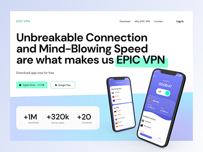 VPN Mobile App and Landing Page Design android app design app development custom design design fintech flutter flutter design ios mobile app mobile application project management saas saas service ui ux vpn web design web designer web development