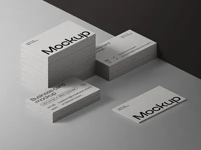Scene With Composition Of Business Card Mockups Isometric stationery mockups