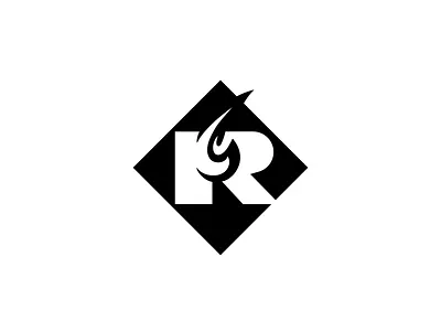 R + Fire black brand identity branding custom logo diamond fire flame icon letter letter logo logo logo design logo designer mark minimal r rapid symbol vector