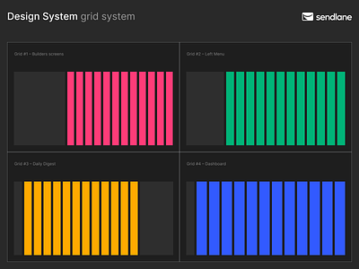 Sendlane Platform – Grid System 4px case scenarios dashboard design system grid system navigation platform design product design research saas systemic design ux