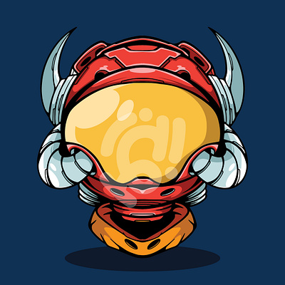 THE FUTURISTIC HELMET art character design doodle graphic design illustration vector