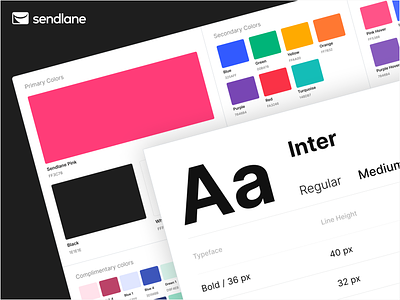 Sendlane Platform – Typography & Colors color system design system platform design product design systemic design typography system ui ux