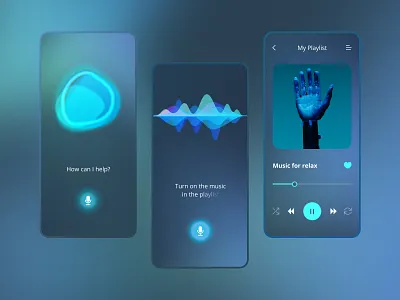 Speech recognition app app design graphic design ui ux vector