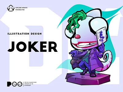 JOKER batman chameleon character design cute dc design frog graphic design heath ledger illustration ip lizard 插图 海报 设计