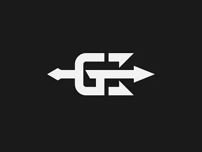 Trident Letter G Logo crown g initial king letter luxury mark minimal oean poseidon simple trident