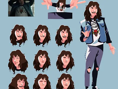 EDDIE THIS IS FOR YOU! Stranger Things 2d allevato animation character design eddie graphic design illustration motion graphics munson stranger sugar blood things vector