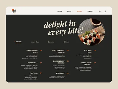 Daily UI 043 - Food/Drink menu daily ui 43 dailyui design drink menu food menu fooddrink menu restaurant ui ui daily 43 uidaily