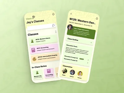 Classroom App app appconcept branding classroomapp design ui