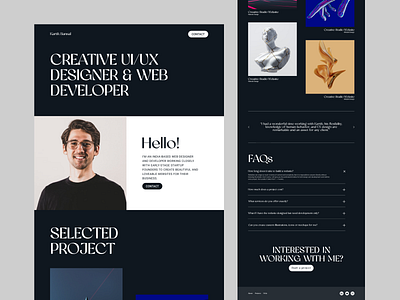 Kartik Bansal | Freelance Portfolio website creative cv cv design freelancer graphic design landing page minimal minimalist personal personal project portfolio portfolio landing page portfolio website resume resume clean resume template ui web design webflow website