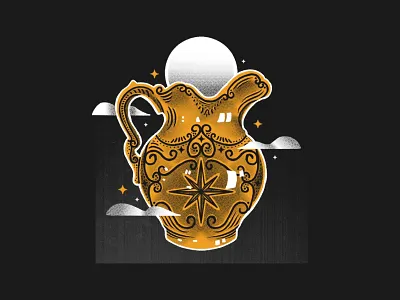 Star art artist clouds digital draw drawing flourish handmade illustration inkwood intircate moon night pitcher pour procreate sky star stars vintage