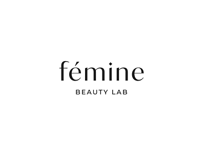 fémine beauty branding cosmetology design logo text type vector