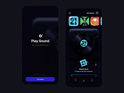 Play Sound App Player Concept app design ios mobile music player sound ui ux