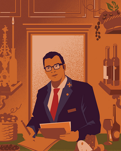 Illustrations for the article "Secrets of the Service" High Life drawing illustration illustrator