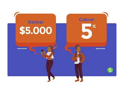 Cobru - Rates Illustration app bitcoin cobru crypto cryptocurrency design fintech flat illustration instagram social network ui ux wallet web