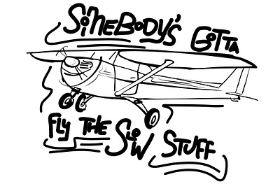 We can't all be fighter pilots airplane drawing illustration