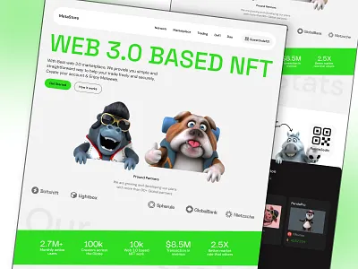 Web 3.0 NFT website blockchain crypto crypto trade cryptocurrency digital art ecommerce figma homepage landing page nft nft art product design saas trade ui ui design uiux web 3.0 web design