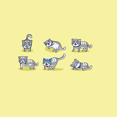 Cute Cat Bundle bundle cat cute illus illustration simple