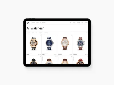 Patek Philippe catalog concept grid minimalism patekphilippe products redesign store ui ux watches