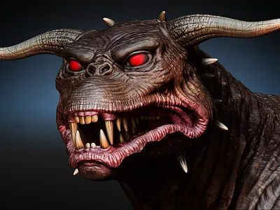 Terror Dog — 3D Concept 3d 3dart 3dcharacter 3ddesign animation art blender branding character cinema 4d cool design dog hero illustration monster photoshop render ui zbrush