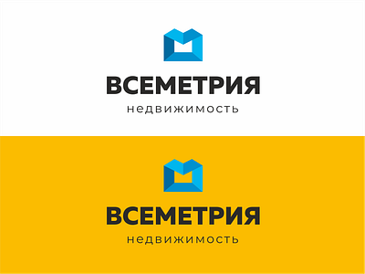 Vsemetria 2d advertisement agency branding corporate identity design estateagency graphic design logo logotype mark promotion vector