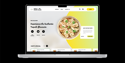 Website of a Restaurant brand design branding design food illustration logo mobile app ui ui design uidesign