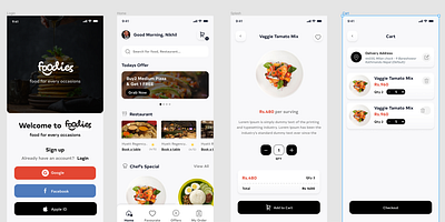 Food App brand design branding design food illustration logo mobile app ui ui design uidesign