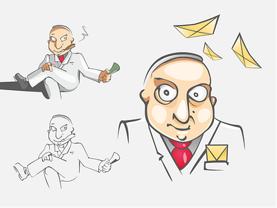Character boss character corruption design graphic design illustration vector
