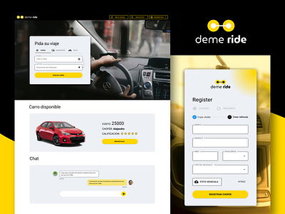 deme ride design interfacedesign ui uiuxdesign ux web