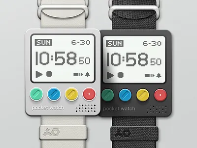A watch, but it's designed by Teenage Engineering design illustration mockup music psd realistic teenage engineering watch