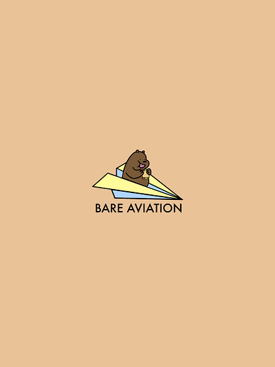 Bare Aviation Custom Logo animation branding design graphic design illustration logo