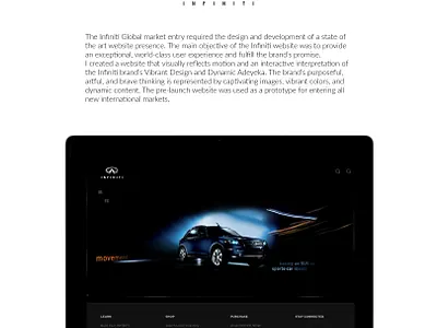 Infiniti design graphic design ui
