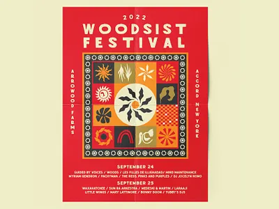 Woodsist Festival 2022 Poster Design band branding design festival graphic design illustration illustrator music poster